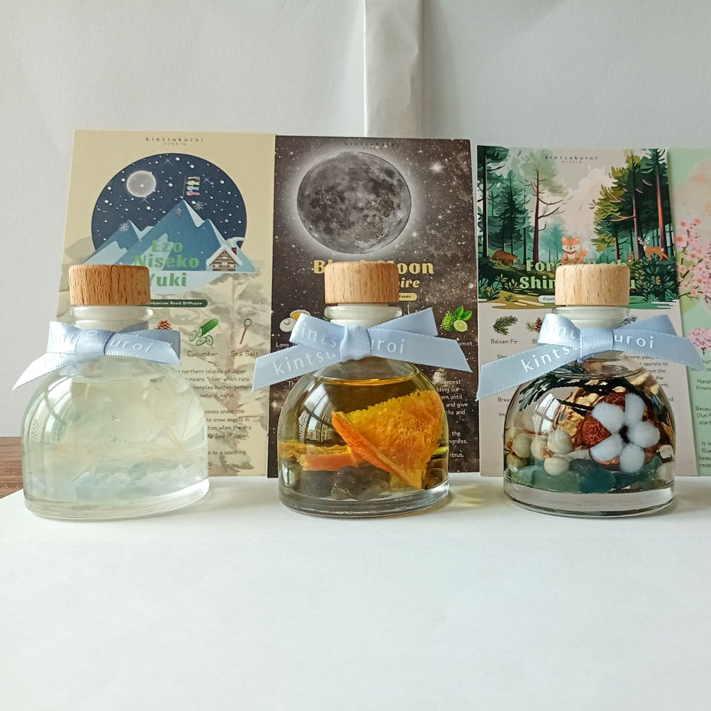 Mini Crystal Botanical Reed Diffusers (Set of 4)